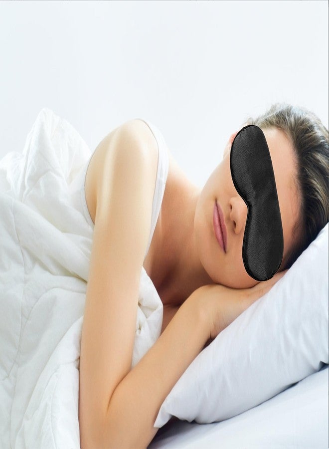 LMGERBUD Black Eye Mask for Sleeping,Soft and Comfortable Fabric, Eye Shade Cover for Night,Travel Nap - Image 3
